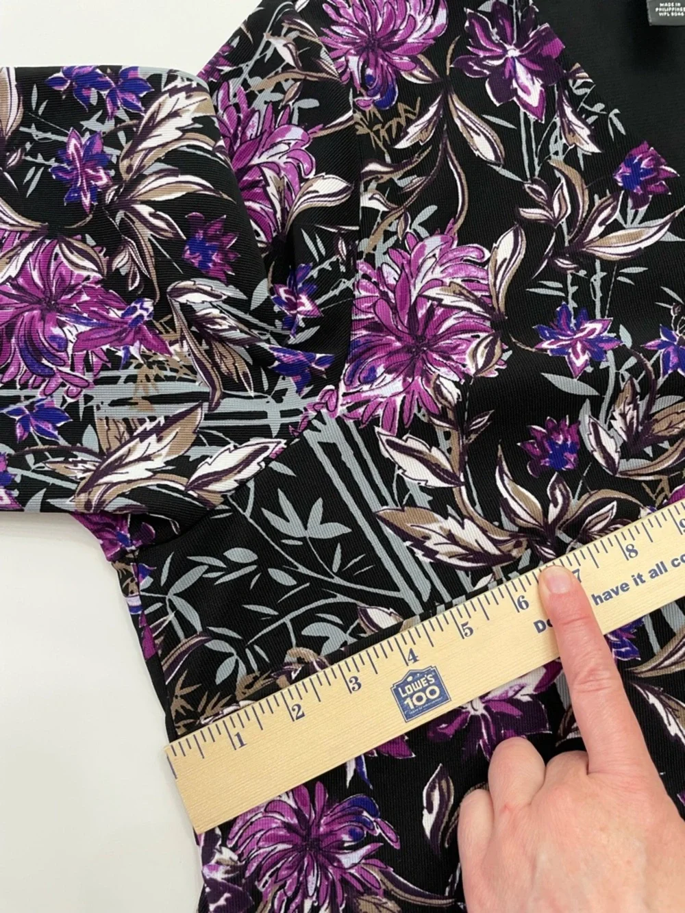 INC Women's Purple & Black Floral Knit Shift Dress, size 3X - Picture 11 of 11